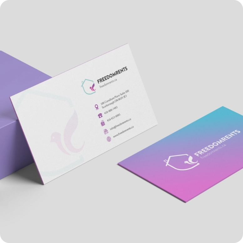 Visiting Card for Freedom Rents