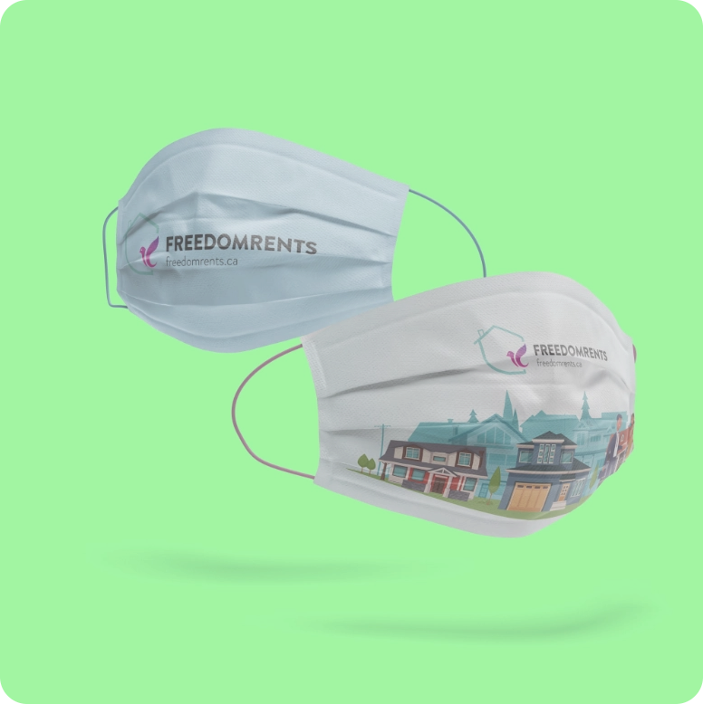 Mask for Freedom Rents' Employee Welcome Kit